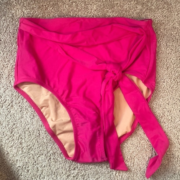J Crew Factory belted factory high waisted bikini bottoms AY335 - Picture 1 of 4